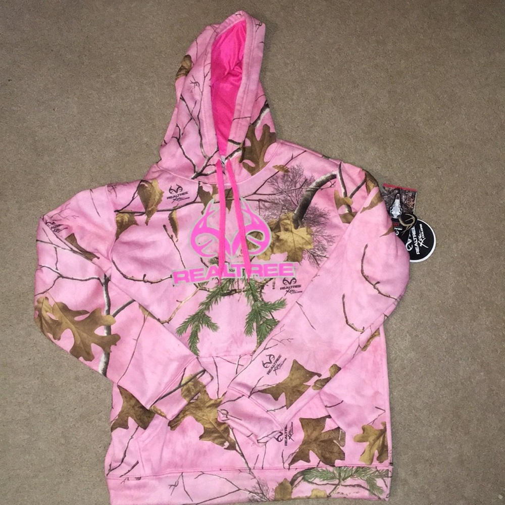 Pink camo realtree hoodie